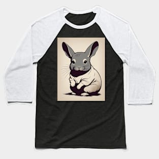 Chinchilla 1 - Japanese Retro Art Baseball T-Shirt